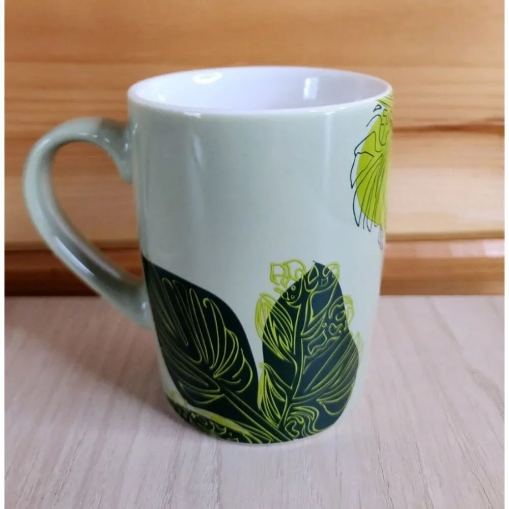 Starbucks Coffee Mug 2021 Green Leaf Mermaid 10 Fl Oz 4in Cup Coffee Bar